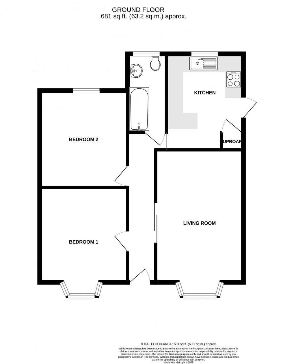 Floorplan for Hammonds Green, Totton