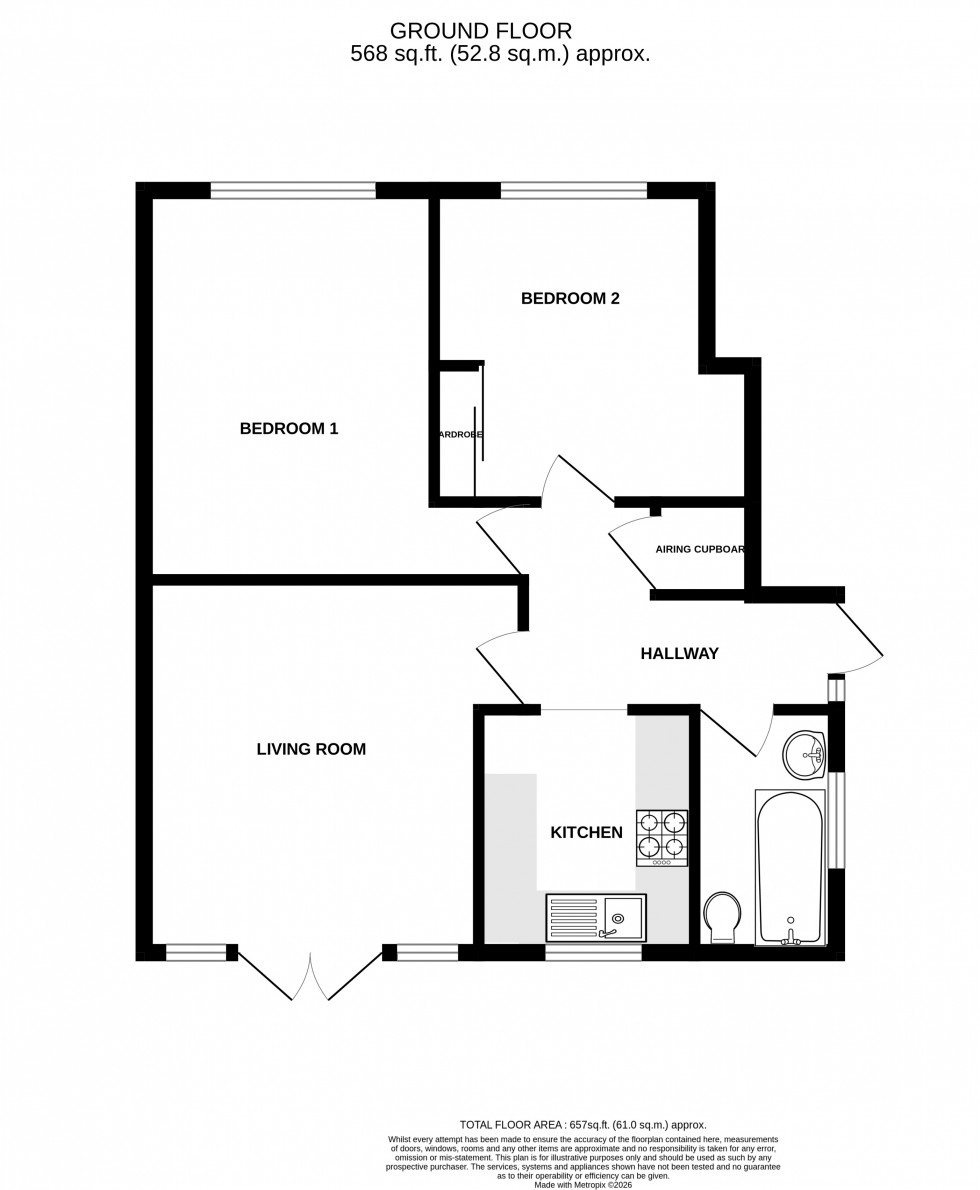 Floorplan for Bowater Way, Calmore