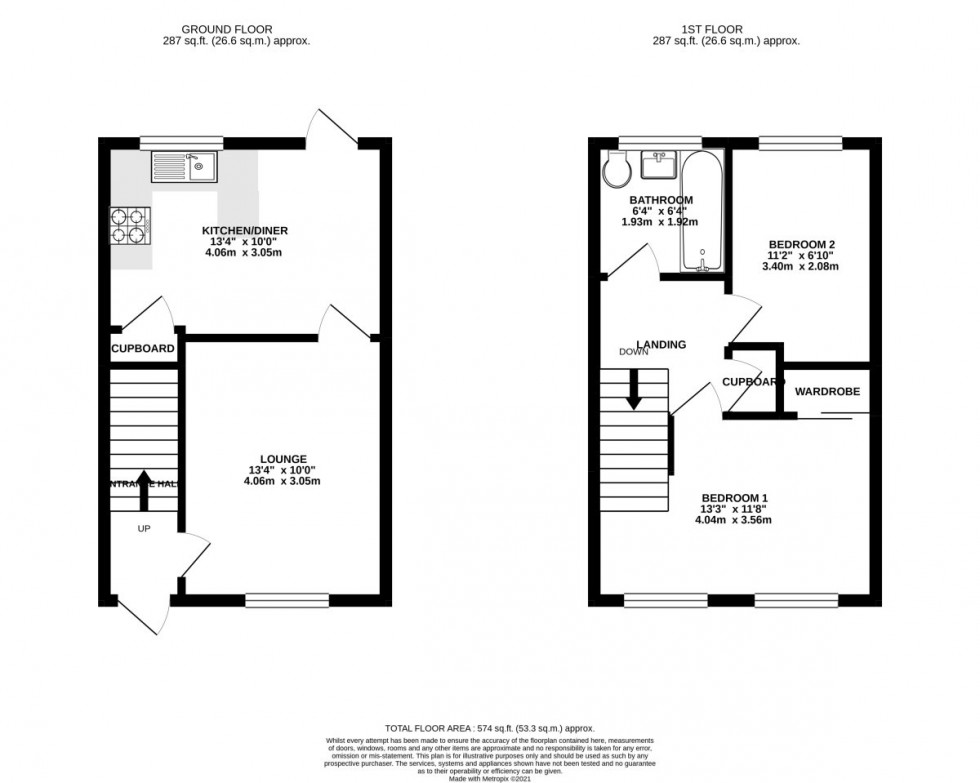 Floorplan for Hyde Close, Totton