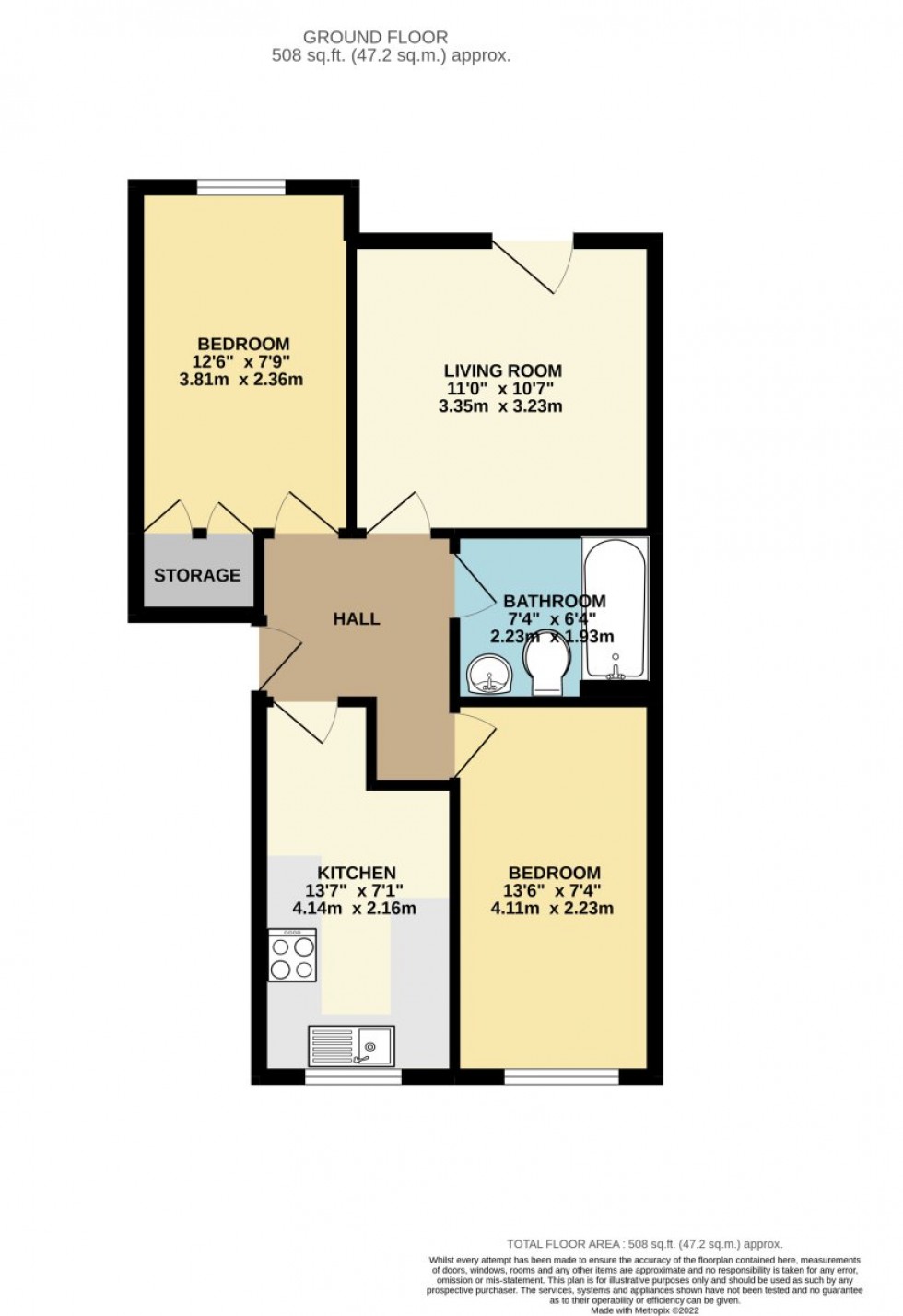 Floorplan for Royston Court, Totton