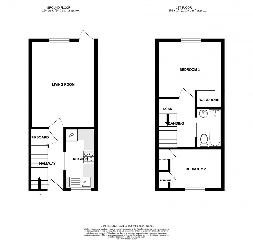 Floorplan for Rufus Gardens, Totton