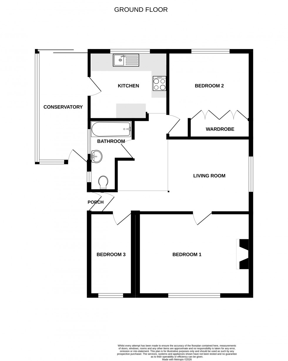 Floorplan for Milverton Close, Eling