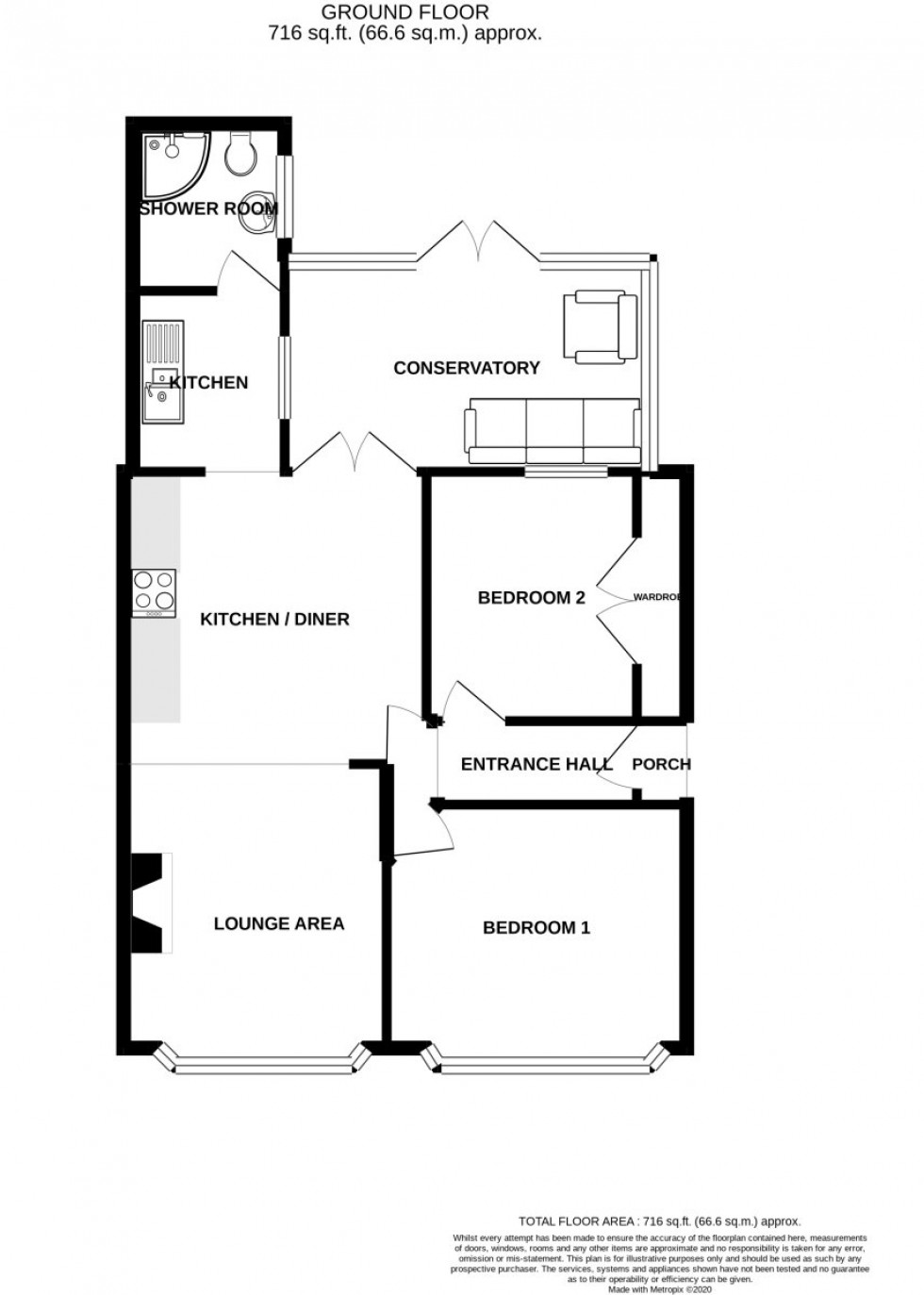 Floorplan for Hurst Close, Totton