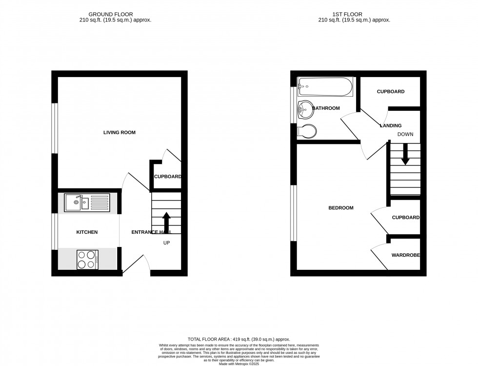 Floorplan for Cordelia Close, Dibden