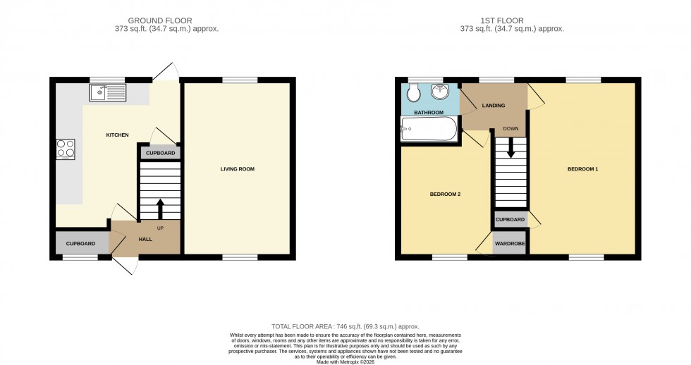 Floorplan for Studland Close, Millbrook