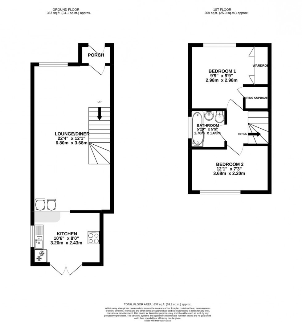 Floorplan for Myrtle Avenue, Totton